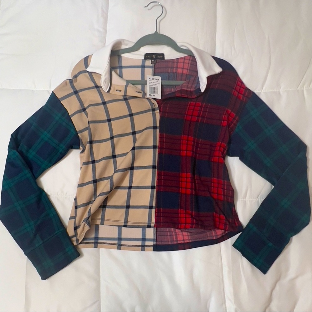 Rag stock Plaid Long Sleeve Button Up (WM)